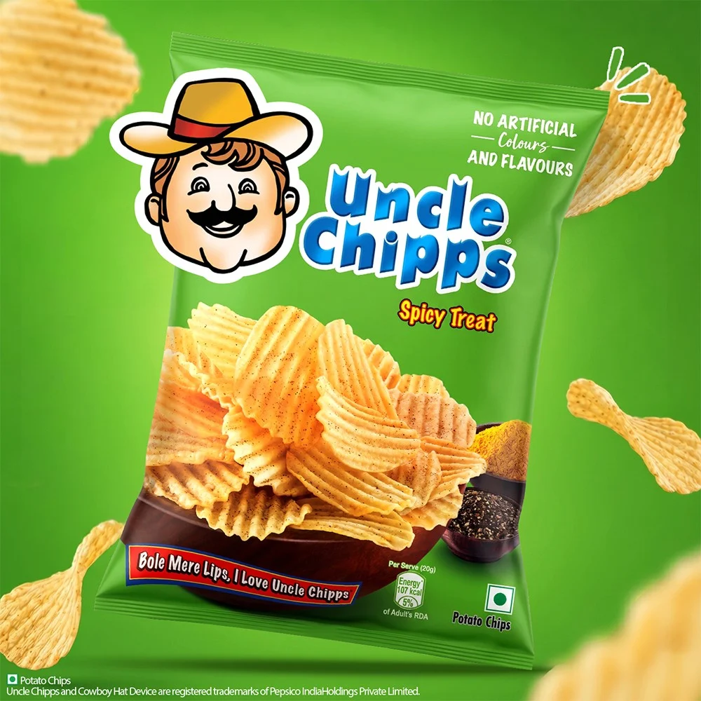 Uncle Chipps Spicy Treat Flavour Potato Chips 53 g